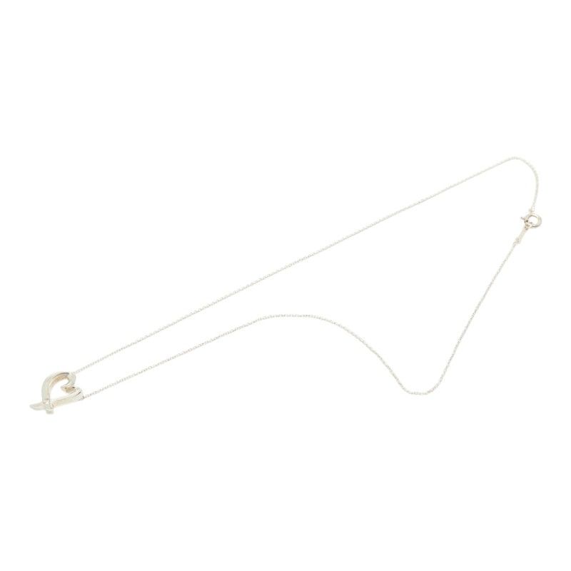 Tiffany & Co Loving Heart Diamond Necklace Silver