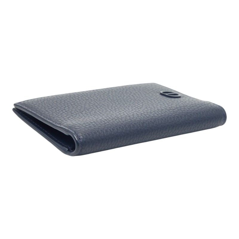 Dior Card Case Navy Leather