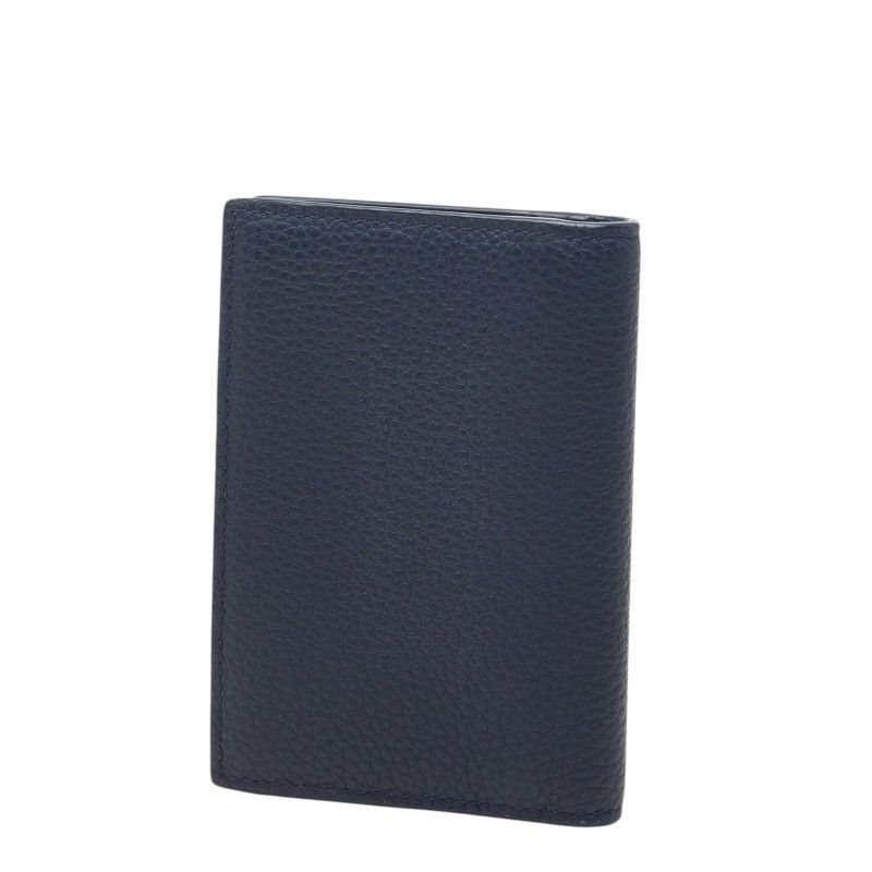 Dior Card Case Navy Leather