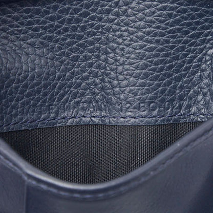 Dior Card Case Navy Leather