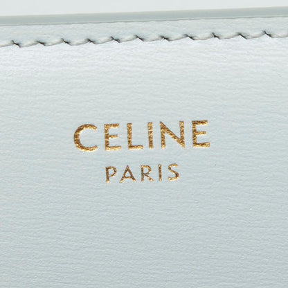 Celine Triomphe Small Flap Wallet Trifold Light Blue Leather