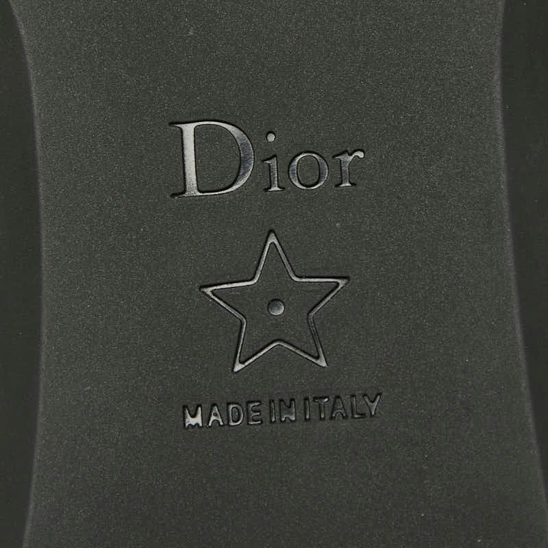 Dior Cdlogo Mesh Flat Ballet Shoes 37.5 Black Fabric