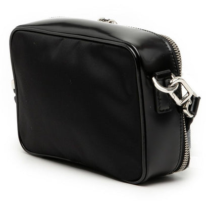 Prada Triangle Logo Re-Nylon Shoulder Bag Black Nylon Patent