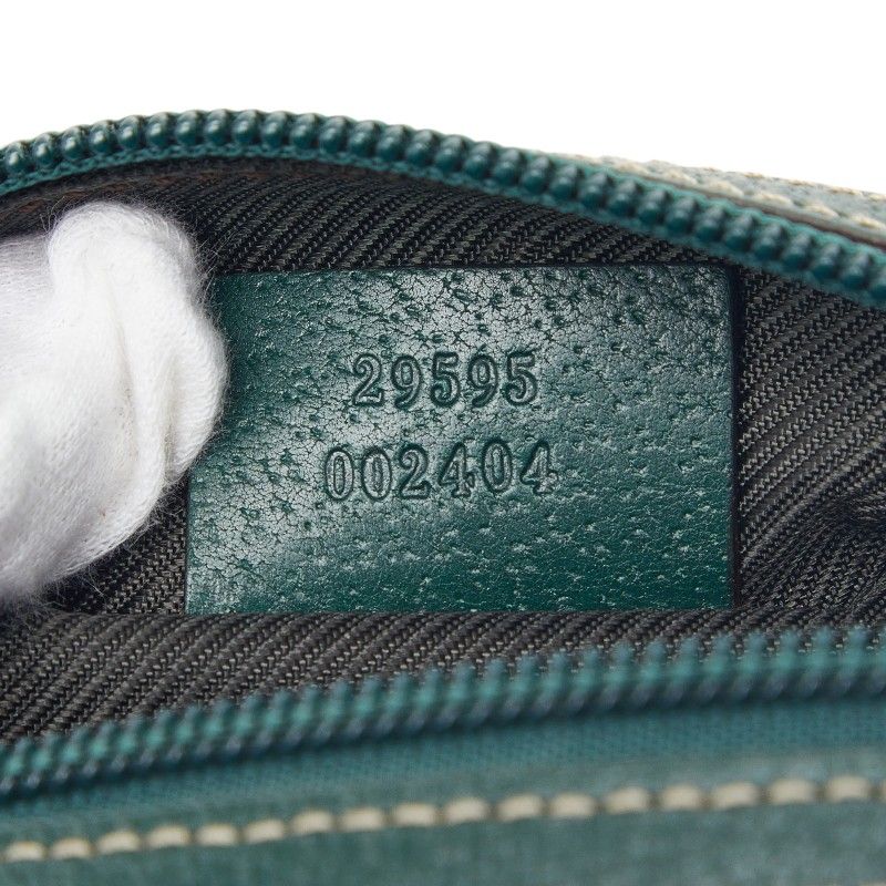Gucci GG Canvas Pouch Case Beige Green