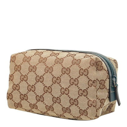 Gucci GG Canvas Pouch Case Beige Green