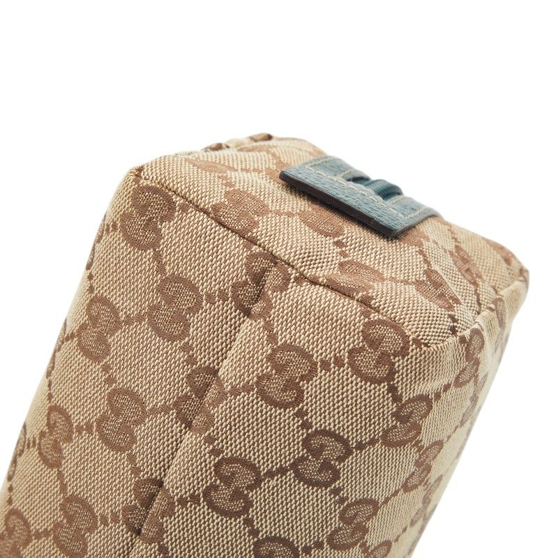Gucci GG Canvas Pouch Case Beige Green