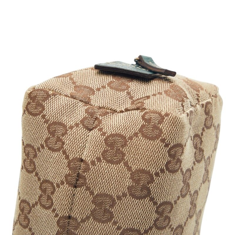 Gucci GG Canvas Pouch Case Beige Green
