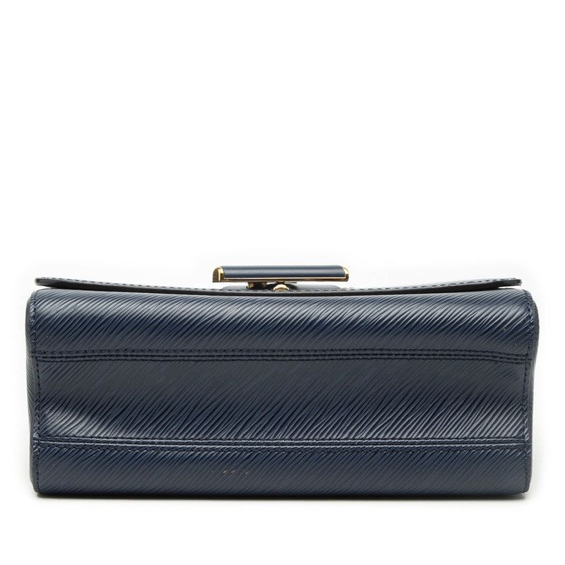 Louis Vuitton Epi Twist MM Crossbody Chain Shoulder Bag Navy Leather