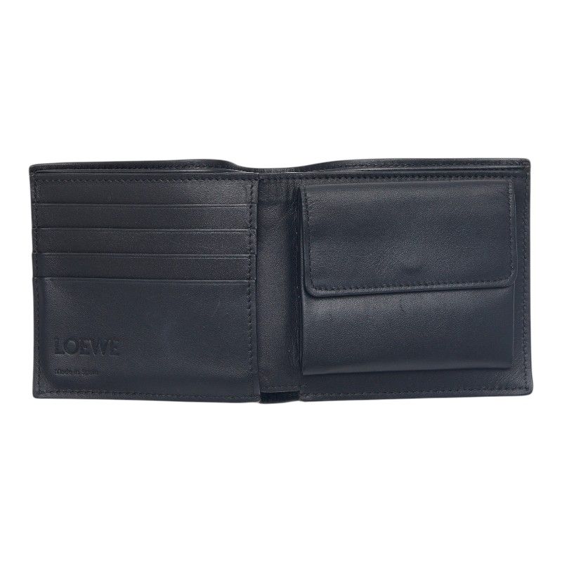 Loewe Anagram Bifold Wallet Black Leather
