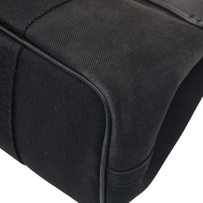 Hermes Valparaiso PM Handbag Black Toilet Blanc Leather Canvas