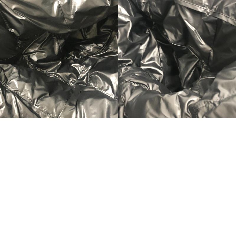 Prada Down Jacket Triangle Plate Nylon Black
