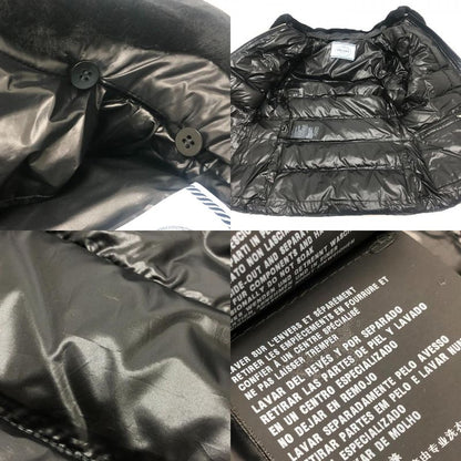 Prada Down Jacket Triangle Plate Nylon Black