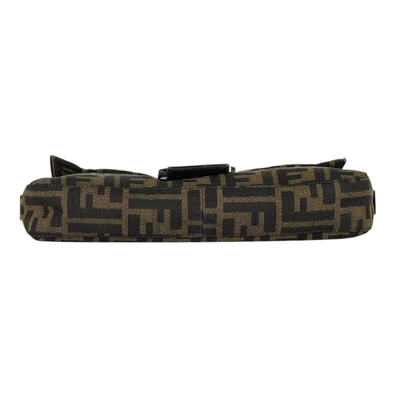 Fendi Zucca Pattern Mamma Baguette Shoulder Bag Canvas Brown
