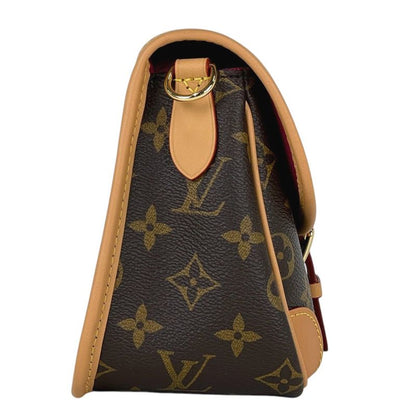 Louis Vuitton Diane 2-Way Shoulder Crossbody PM Bag Monogram Brown Fuchsia