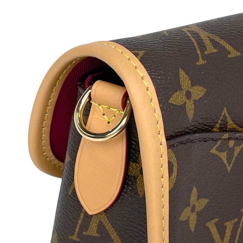 Louis Vuitton Diane 2-Way Shoulder Crossbody PM Bag Monogram Brown Fuchsia