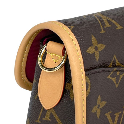 Louis Vuitton Diane 2-Way Shoulder Crossbody PM Bag Monogram Brown Fuchsia