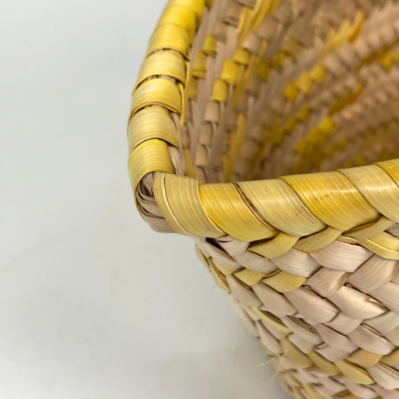 Loewe Basket Bag Small Bag Anagram Palm Leaf Handbag Raffia Beige Yellow