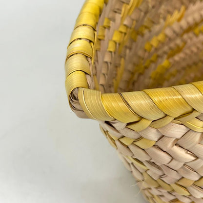 Loewe Basket Bag Small Bag Anagram Palm Leaf Handbag Raffia Beige Yellow