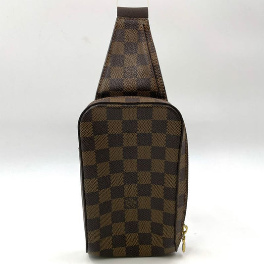 Louis Vuitton Damier Geronimos Brown Belt Bag Gold