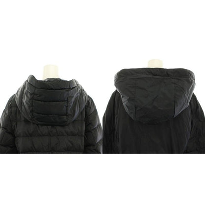 Max Mara S 'S Down Coat Reversible Hood with Ribbon Belt Black YT