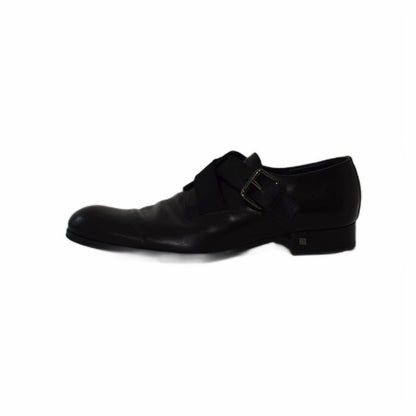 Louis Vuitton Business Shoes Dress Leather Logo Belt 8 Black