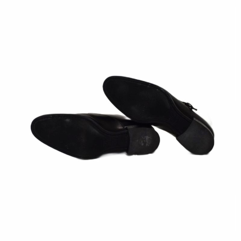 Louis Vuitton Business Shoes Dress Leather Logo Belt 8 Black