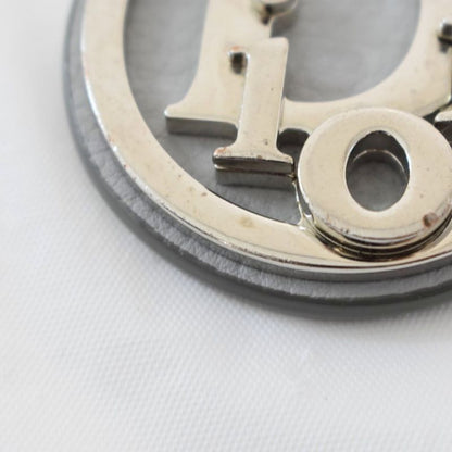 Dior D-touch Key Holder Key Ring Logo Plate Silver Gray