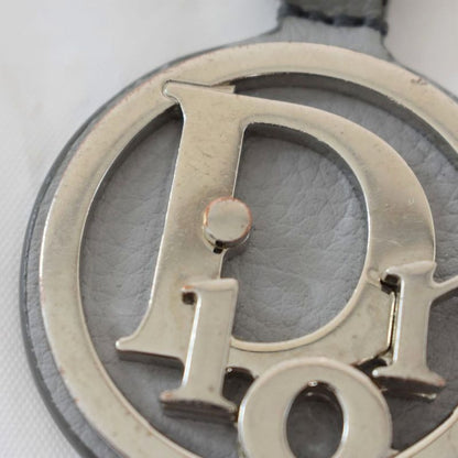 Dior D-touch Key Holder Key Ring Logo Plate Silver Gray