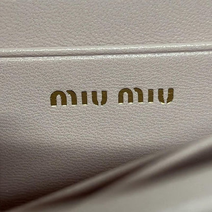 Miu Miu Card Case Matelasse Light Pink Leather