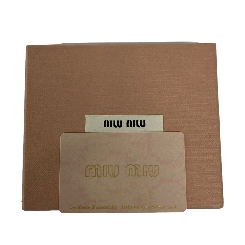 Miu Miu Card Case Matelasse Light Pink Leather