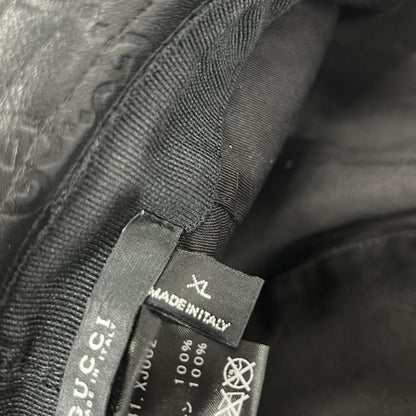 Gucci Hat XL Black Guccissima Line Leather