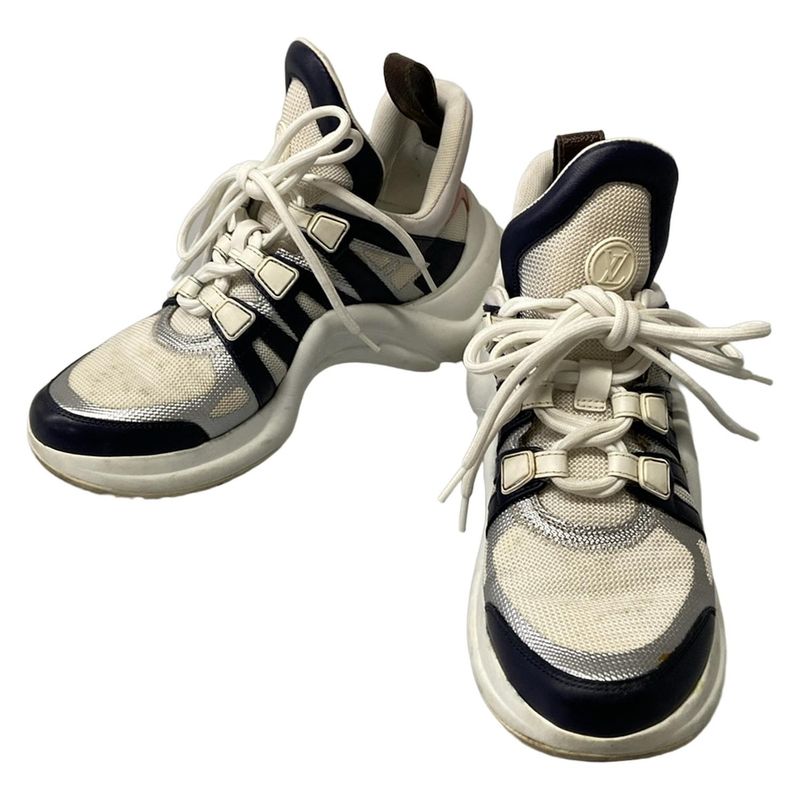 Louis Vuitton Sneakers 36.5 LV Aklite Line White Navy Multi