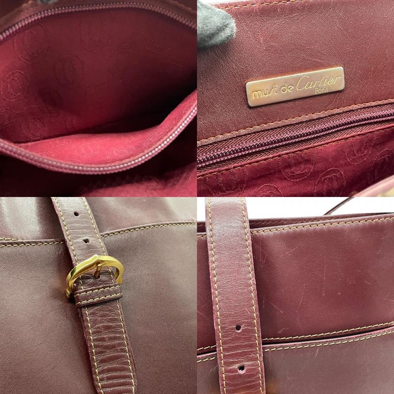 Cartier Shoulder Bag Must Have Line Gold Leather Bucket