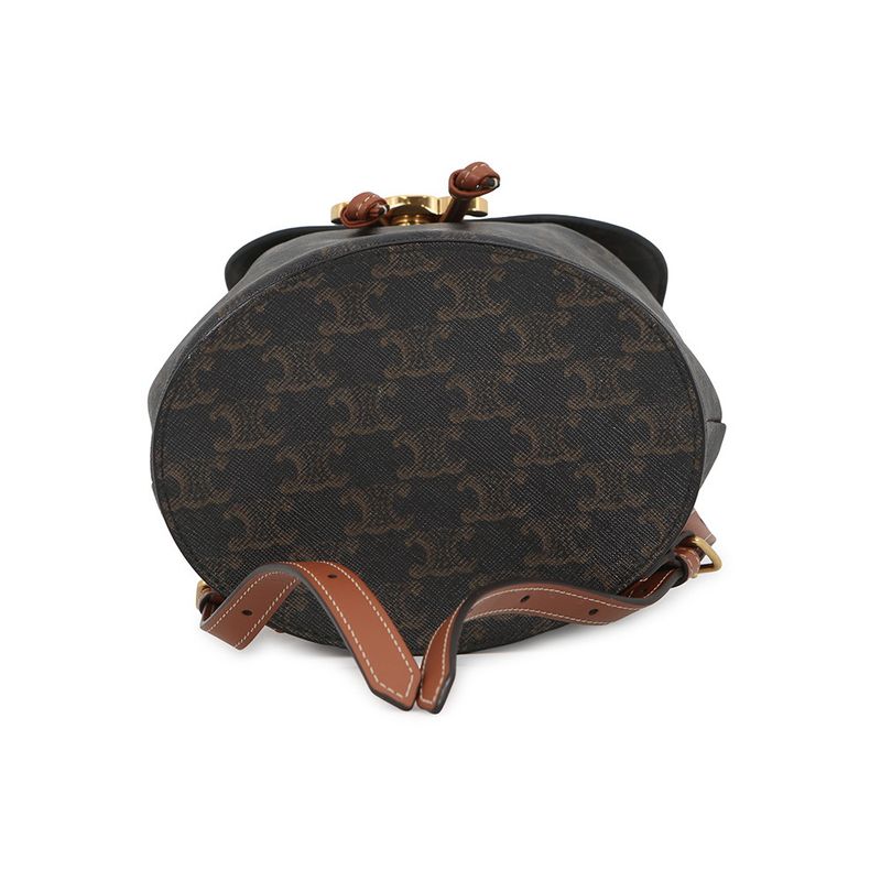 Celine Backpack Boni Triomphe Leather Brown