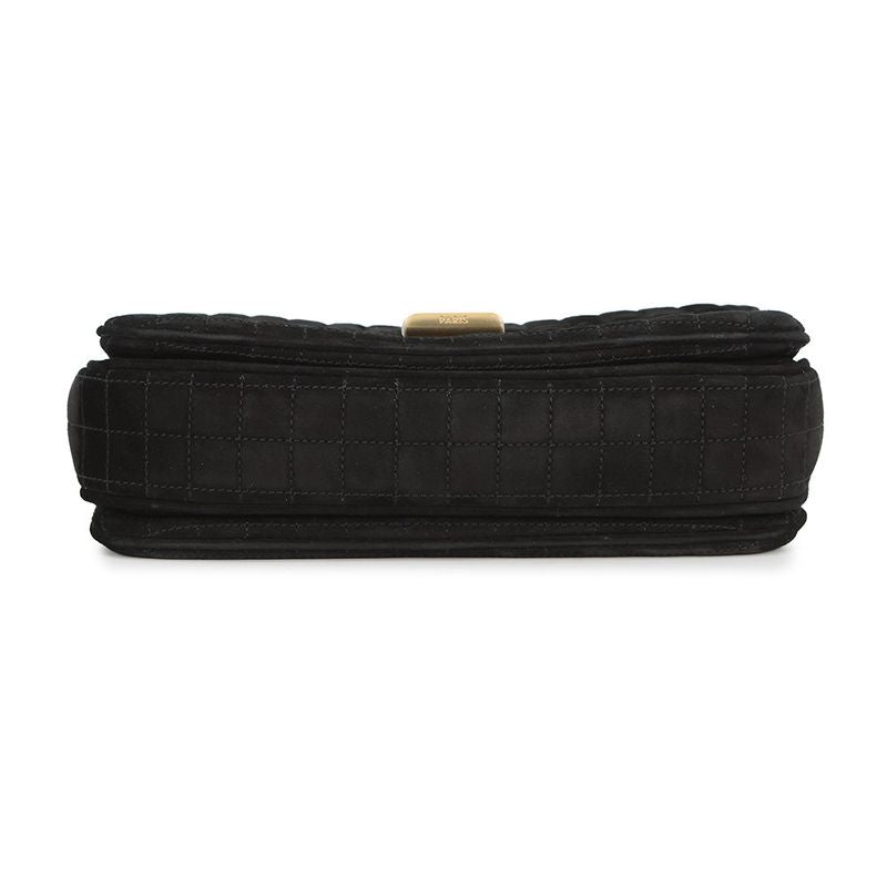 Celine Chain Shoulder Bag C Am Suede Black