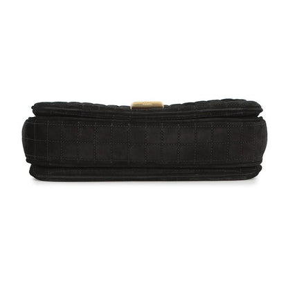 Celine Chain Shoulder Bag C Am Suede Black