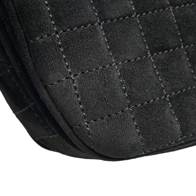 Celine Chain Shoulder Bag C Am Suede Black