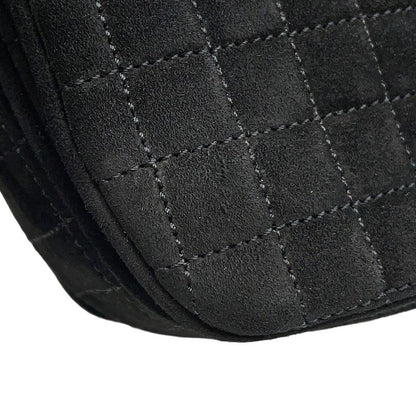 Celine Chain Shoulder Bag C Am Suede Black