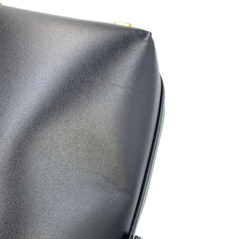 Saint Laurent Paris le 37 Mini Bucket Bag Calf Leather Black 2-Way