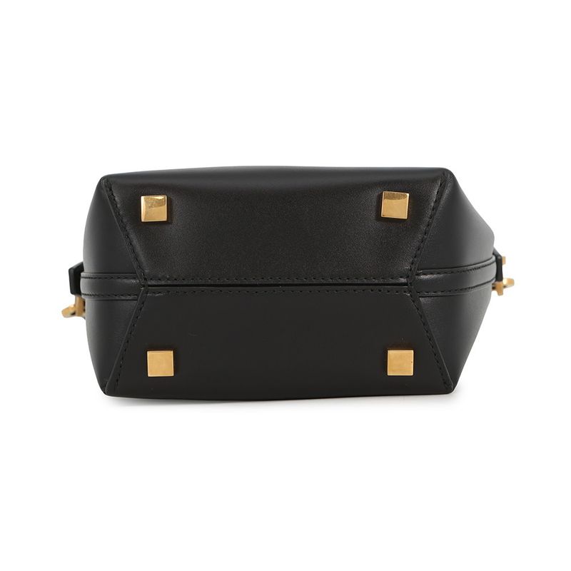 Saint Laurent Paris le 37 Mini Bucket Bag Calf Leather Black 2-Way