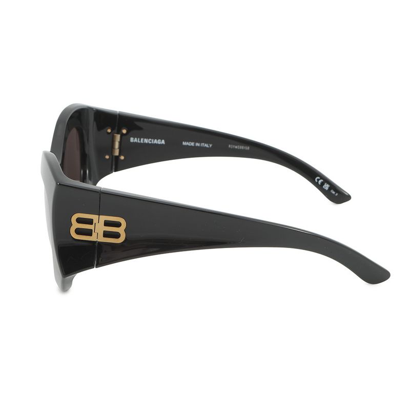 Balenciaga Sunglasses Hourglass Round Eyewear Black
