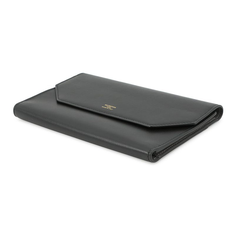 Balenciaga Wallet Envelope Slim Calf Leather Black