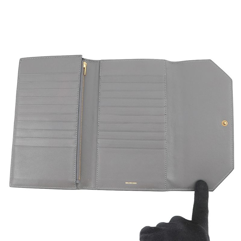 Balenciaga Wallet Envelope Slim Calf Leather Black