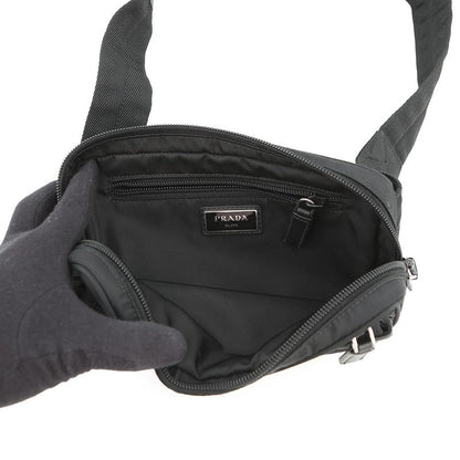 Prada Belt Bag Re-Nylon Saffiano Bag Black