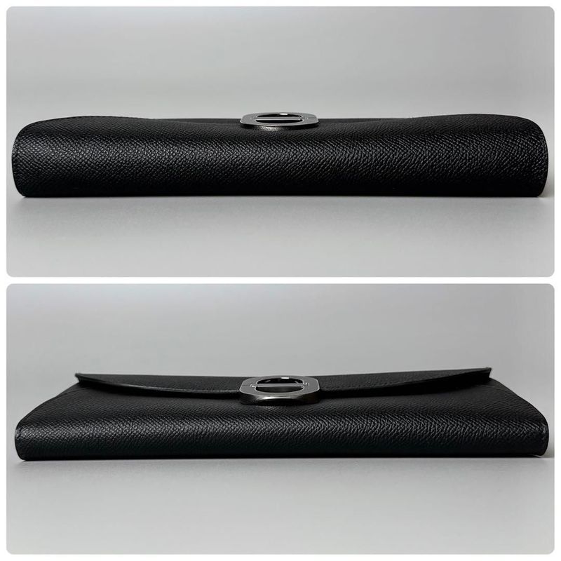 Hermes Chaine D'ancre to Go Black Epsom Wallet