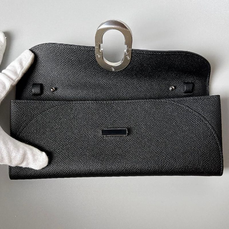 Hermes Chaine D'ancre to Go Black Epsom Wallet