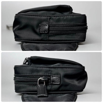 Prada Triangle Logo Belt Bag Black Nylon