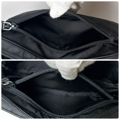 Prada Triangle Logo Belt Bag Black Nylon