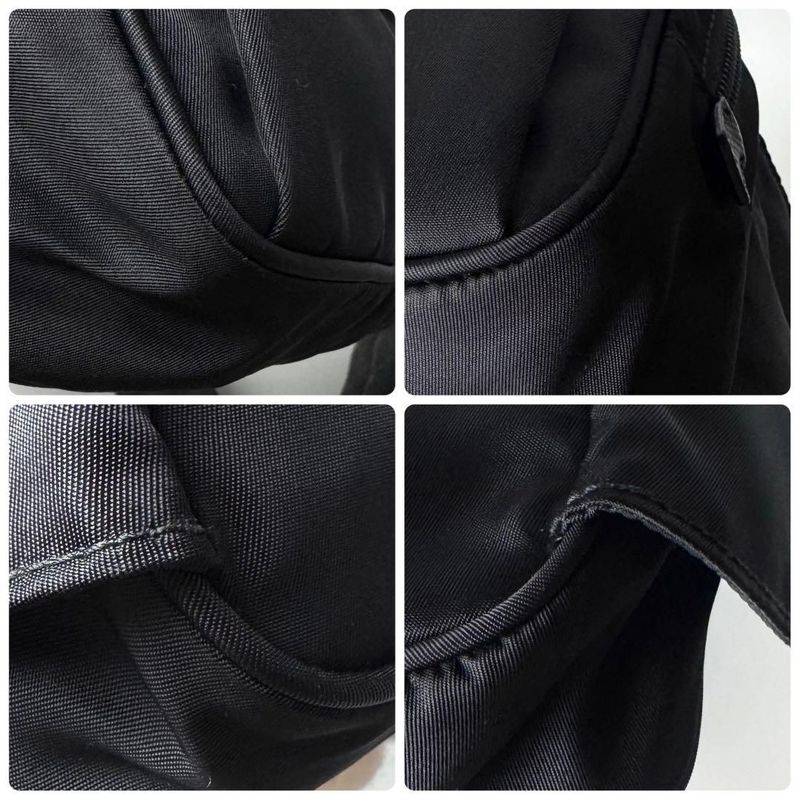 Prada Triangle Logo Belt Bag Black Nylon
