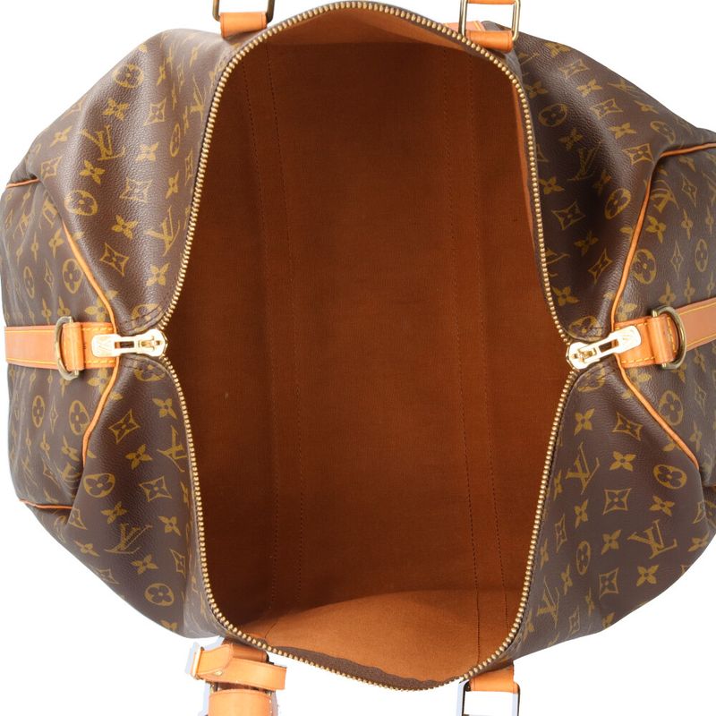 Louis Vuitton Keepall Monogram Shoulder Bag Canvas Brown